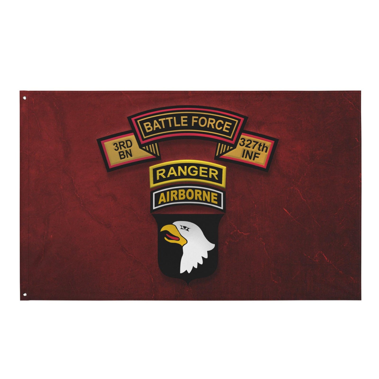 U.S. Army 3-327 IR 101st Airborne Ranger Tab Red Flag Tactically Acquired Default Title  