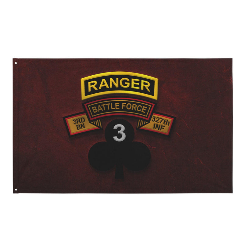 U.S. Army 3-327 "Battle Force" Shamrock Ranger Tab Red Flag