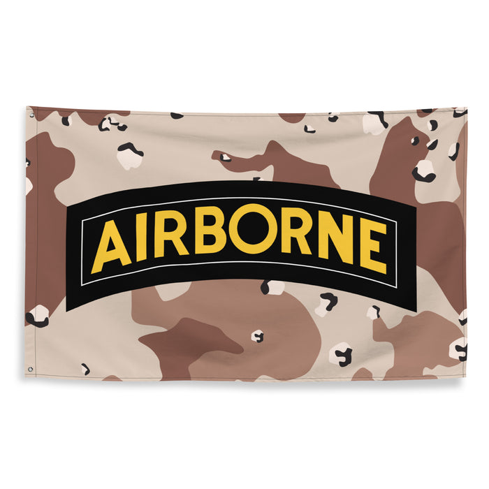 U.S. Army Airborne Tab Chocolate Chip Camo Flag Tactically Acquired   