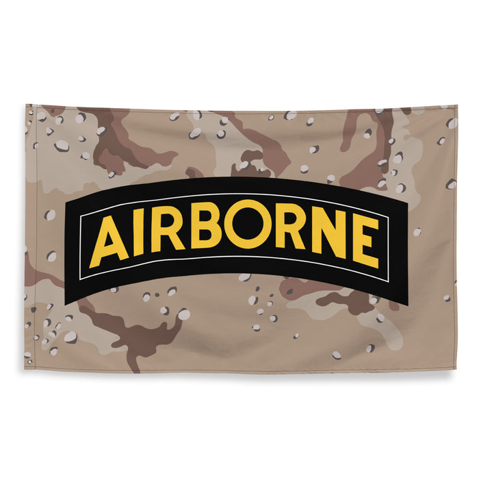U.S. Army Airborne Tab Desert Storm Camo Flag Tactically Acquired   