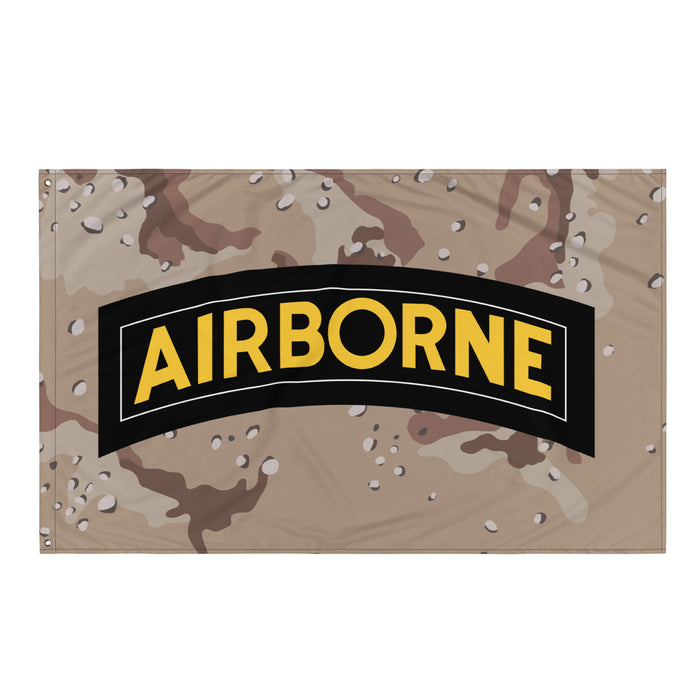 U.S. Army Airborne Tab Desert Storm Camo Flag Tactically Acquired   