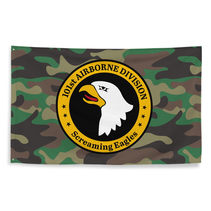 101st Airborne M81 Woodland Camo Emblem Flag Tactically Acquired   