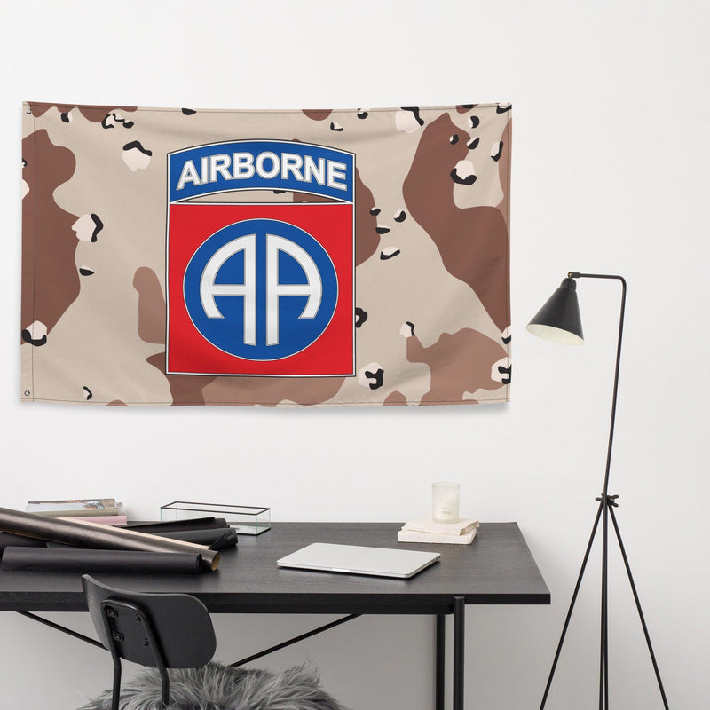 82nd Airborne CSIB Chocolate Chip Camo Flag