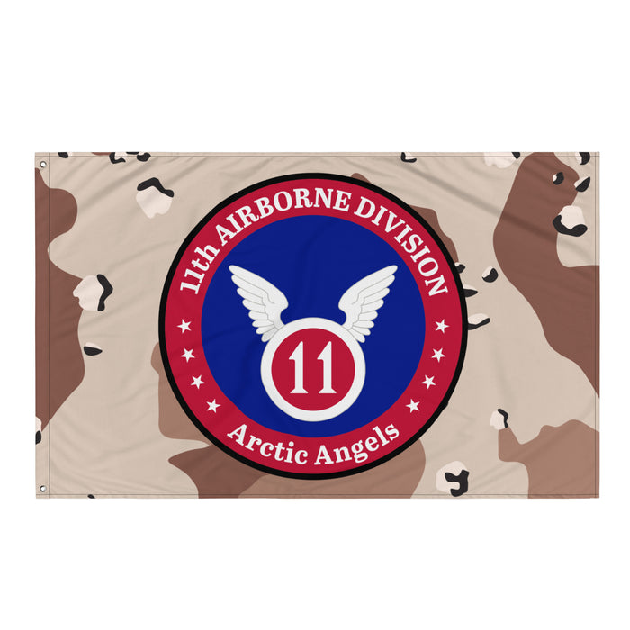 11th Airborne Division Emblem Chocolate Chip Camo Flag Tactically Acquired   