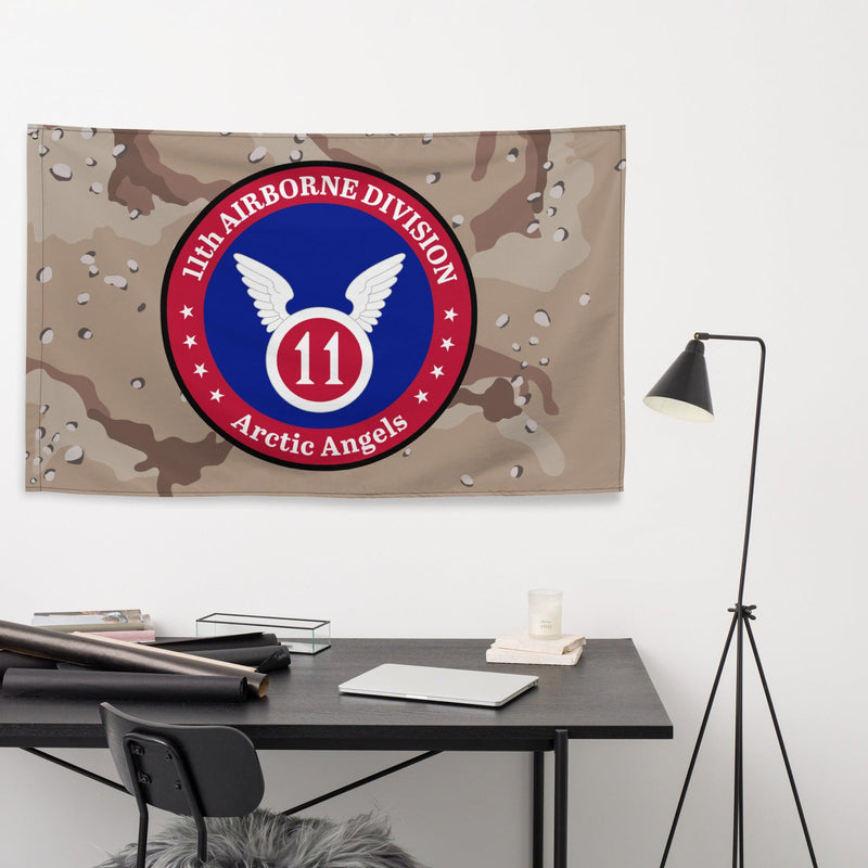11th Airborne Division Emblem Desert Storm Camo Flag