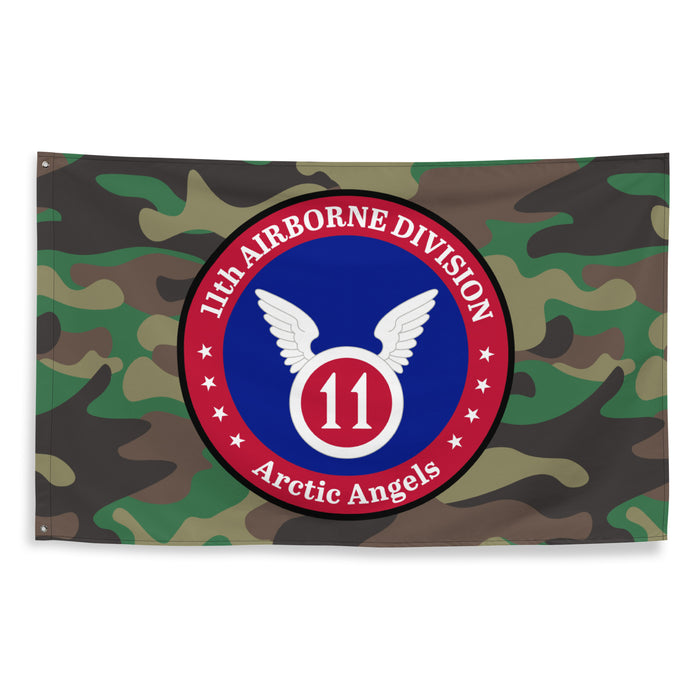 11th Airborne Division Emblem M81 Woodland Camo Flag Tactically Acquired   