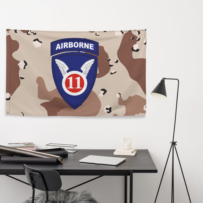 U.S. Army 11th Airborne Division Chocolate Chip Camo Flag Tactically Acquired   