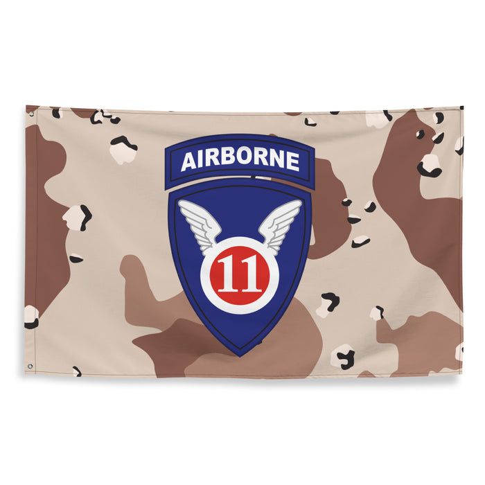 U.S. Army 11th Airborne Division Chocolate Chip Camo Flag Tactically Acquired   