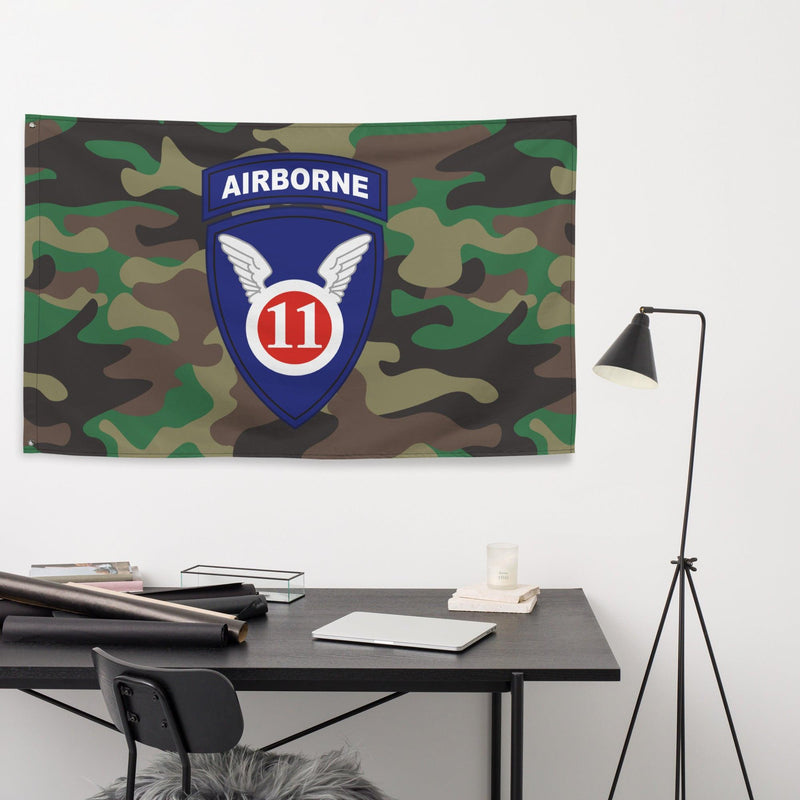 11th Airborne Division M81 Woodland Camo Flag