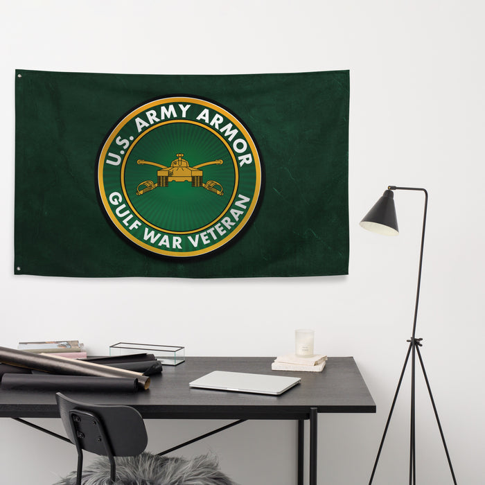 U.S. Army Armor Branch Gulf War Veteran Flag Tactically Acquired   