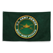 U.S. Army Armor Branch Gulf War Veteran Flag Tactically Acquired   