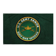 U.S. Army Armor Branch Gulf War Veteran Flag Tactically Acquired   