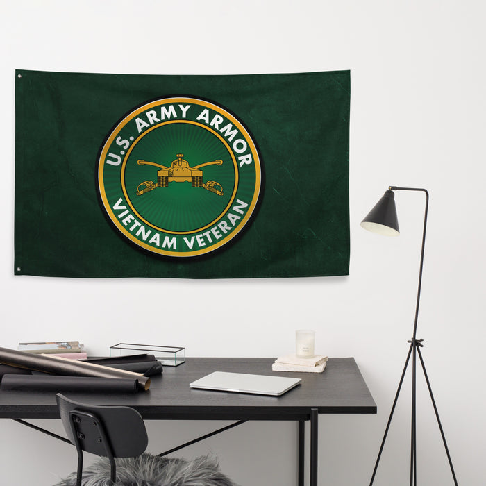U.S. Army Armor Branch Vietnam Veteran Flag Tactically Acquired   