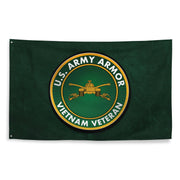 U.S. Army Armor Branch Vietnam Veteran Flag Tactically Acquired   