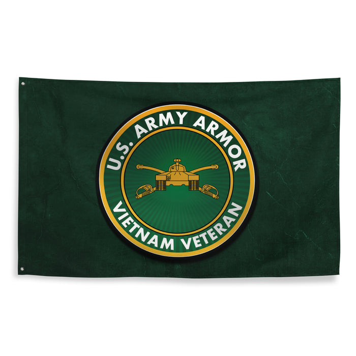 U.S. Army Armor Branch Vietnam Veteran Flag Tactically Acquired   