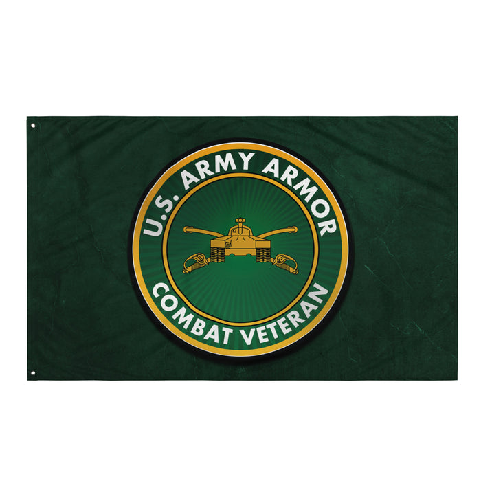 U.S. Army Armor Branch Combat Veteran Flag Tactically Acquired   