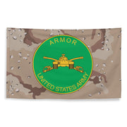 U.S. Army Armor Branch Plaque Chocolate Chip Camo Flag Tactically Acquired   