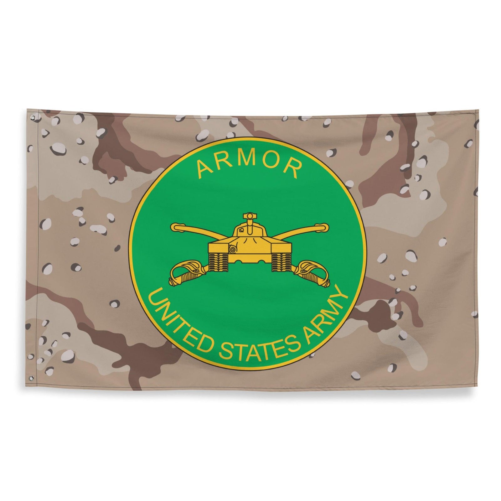 U.S. Army Armor Branch Plaque Chocolate Chip Camo Flag Tactically Acquired   