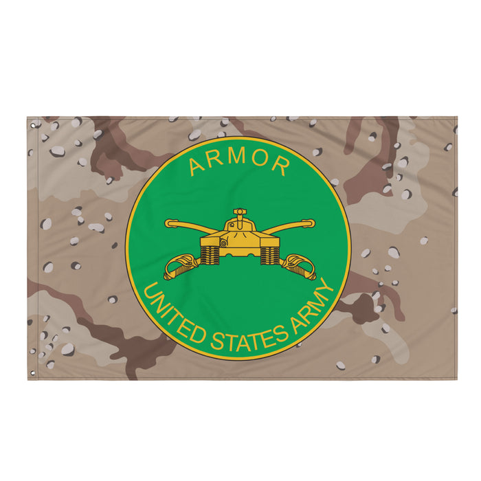 U.S. Army Armor Branch Plaque Chocolate Chip Camo Flag Tactically Acquired   