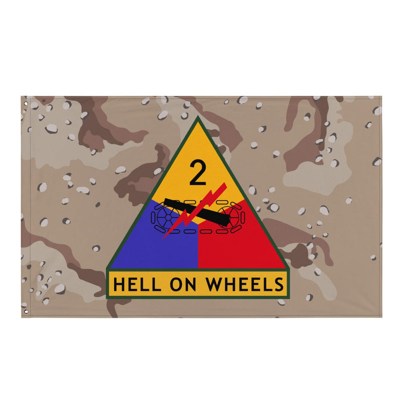 2nd Armored Division Chocolate Chip Camo Flag