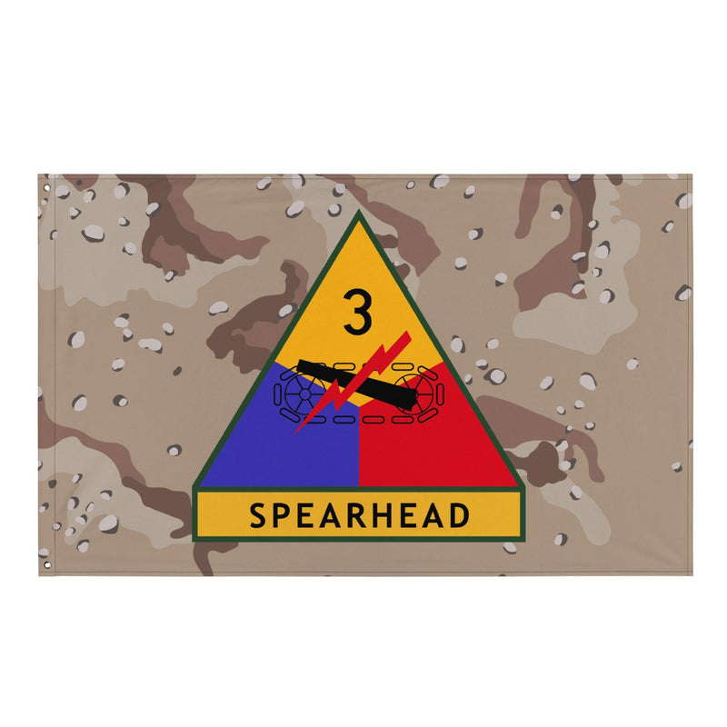 3rd Armored Division Chocolate Chip Camo Flag