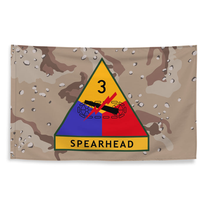 3rd Armored Division Chocolate Chip Camo Flag Tactically Acquired   