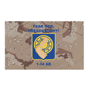1st Battalion, 34th Armor Regiment (1-34 AR) Chocolate Chip Camo Flag Tactically Acquired   