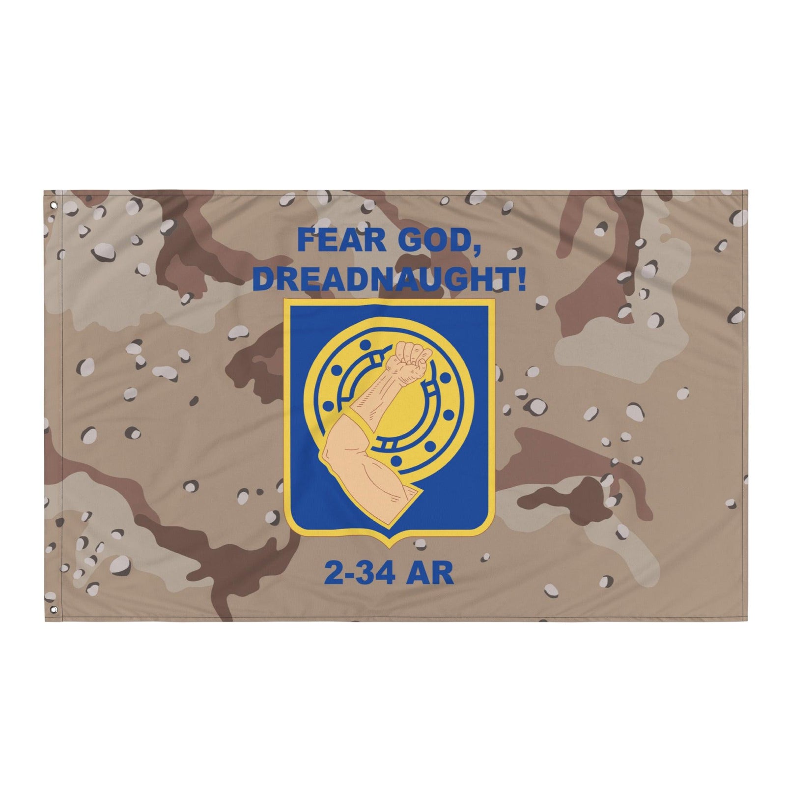 2nd Battalion, 34th Armor Regiment (2-34 AR) Chocolate Chip Camo Flag Tactically Acquired   