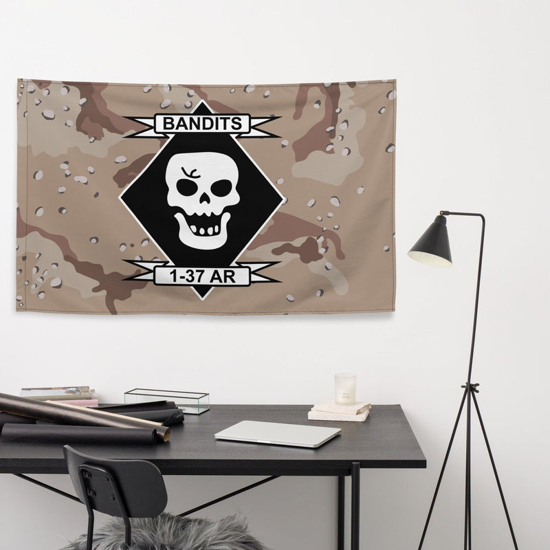 1st Battalion, 37th Armor Regiment (1-37 AR) Chocolate Chip Camo Flag
