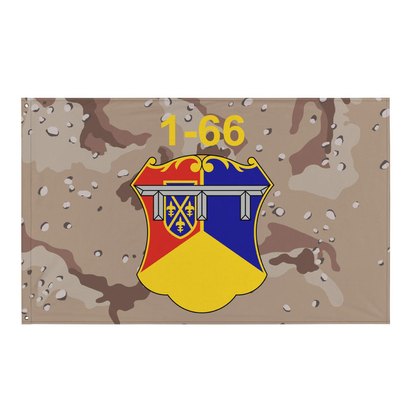 1st Battalion, 66th Armor Regiment (1-66 AR) Chocolate Chip Camo Flag