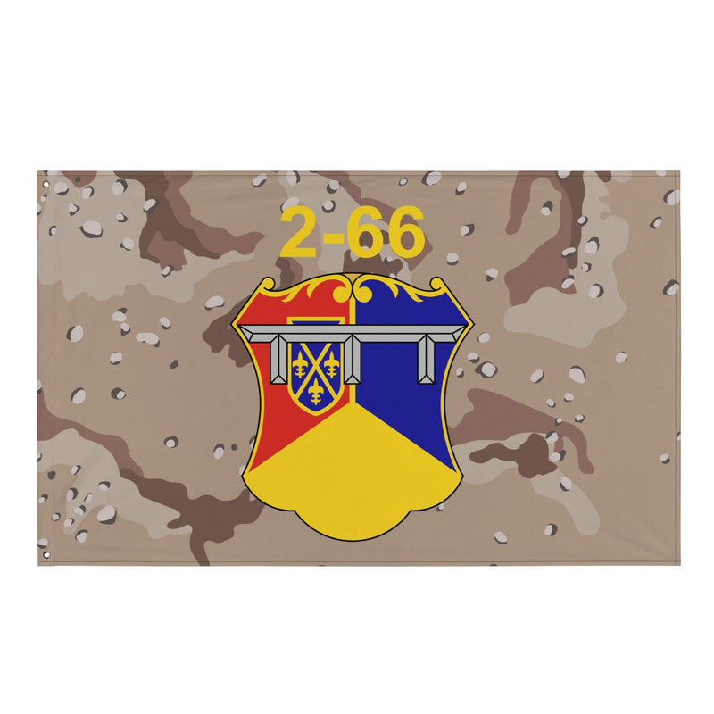 2nd Battalion, 66th Armor Regiment (2-66 AR) Chocolate Chip Camo Flag