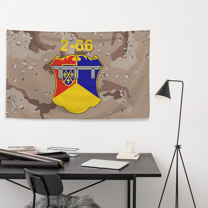 2nd Battalion, 66th Armor Regiment (2-66 AR) Chocolate Chip Camo Flag Tactically Acquired   
