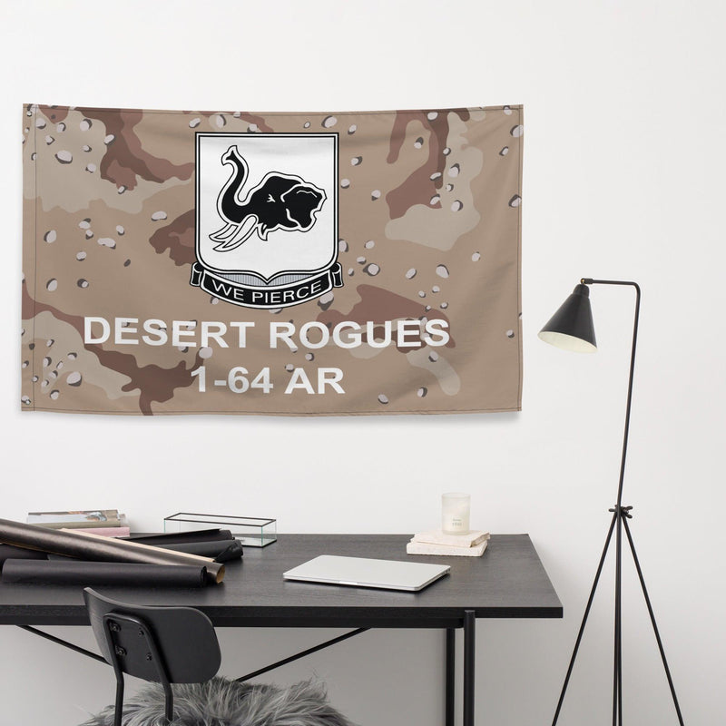 1st Battalion, 64th Armor Regiment (1-64 AR) Chocolate Chip Camo Flag