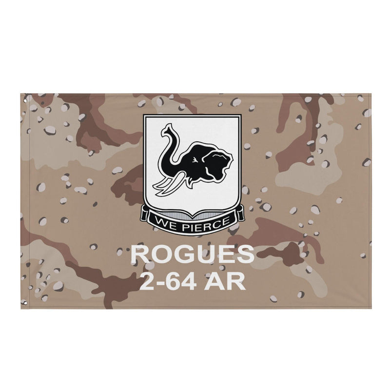 2nd Battalion, 64th Armor Regiment (2-64 AR) Chocolate Chip Camo Flag