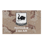 2nd Battalion, 64th Armor Regiment (2-64 AR) Chocolate Chip Camo Flag Tactically Acquired   