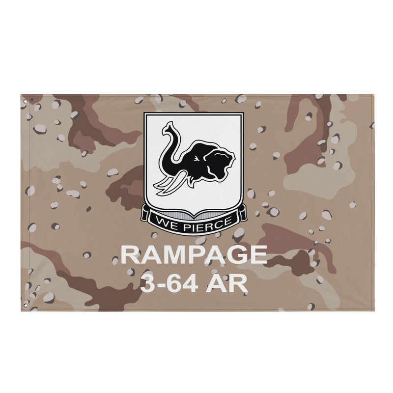 3rd Battalion, 64th Armor Regiment (3-64 AR) Chocolate Chip Camo Flag