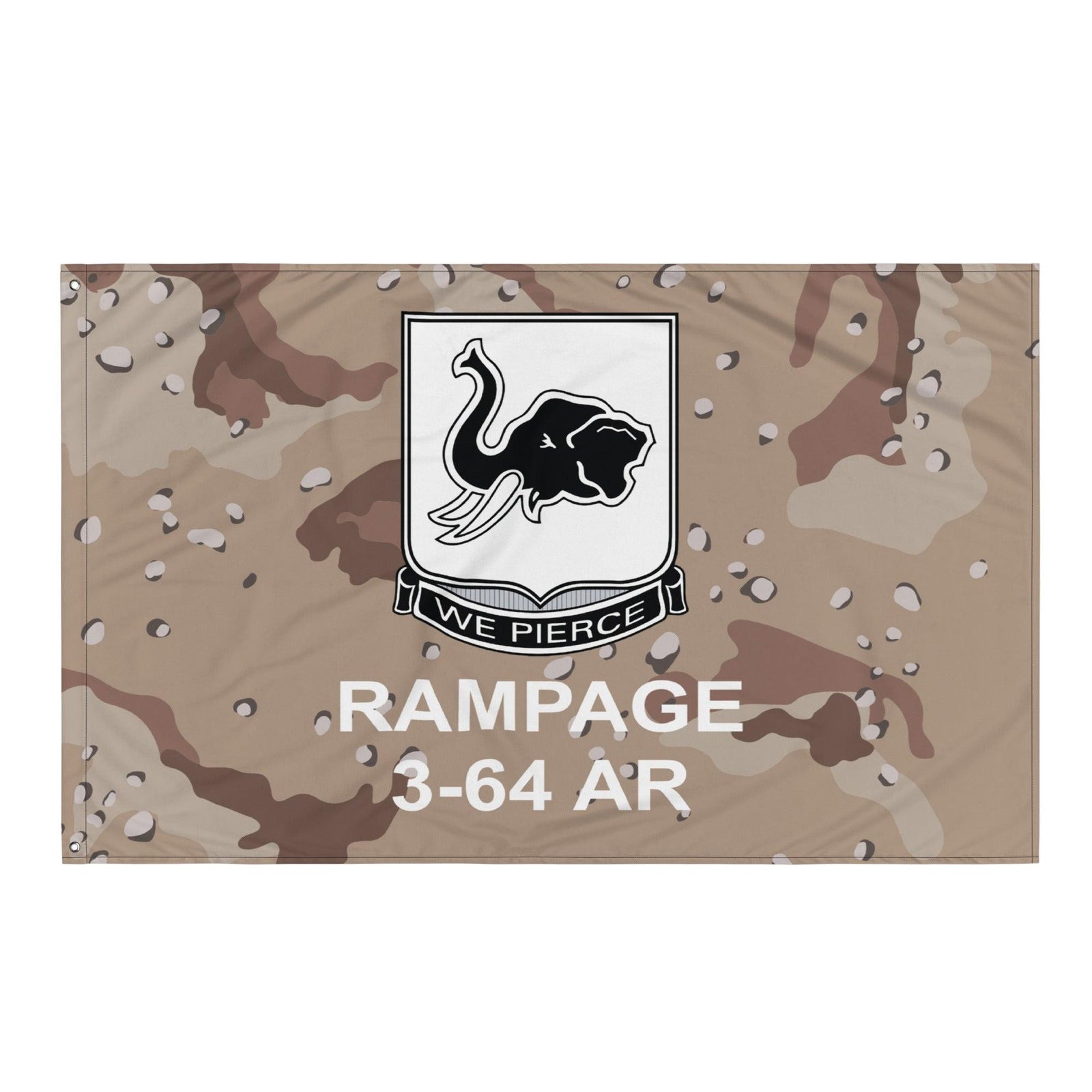 3rd Battalion, 64th Armor Regiment (3-64 AR) Chocolate Chip Camo Flag Tactically Acquired   