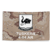 4th Battalion, 64th Armor Regiment (4-64 AR) Chocolate Chip Camo Flag Tactically Acquired   