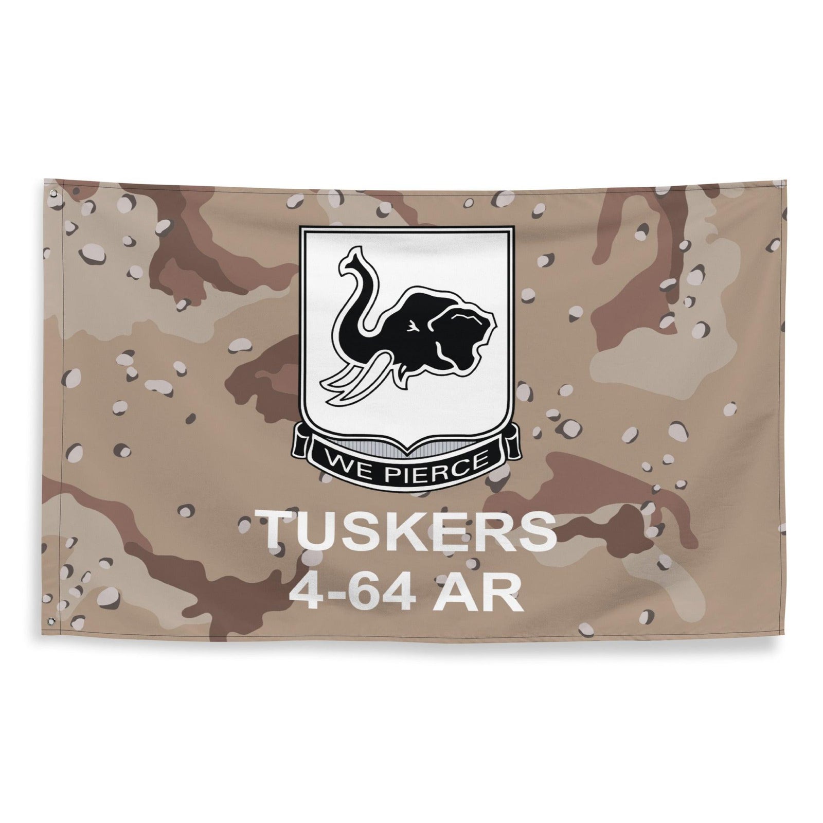 4th Battalion, 64th Armor Regiment (4-64 AR) Chocolate Chip Camo Flag Tactically Acquired   