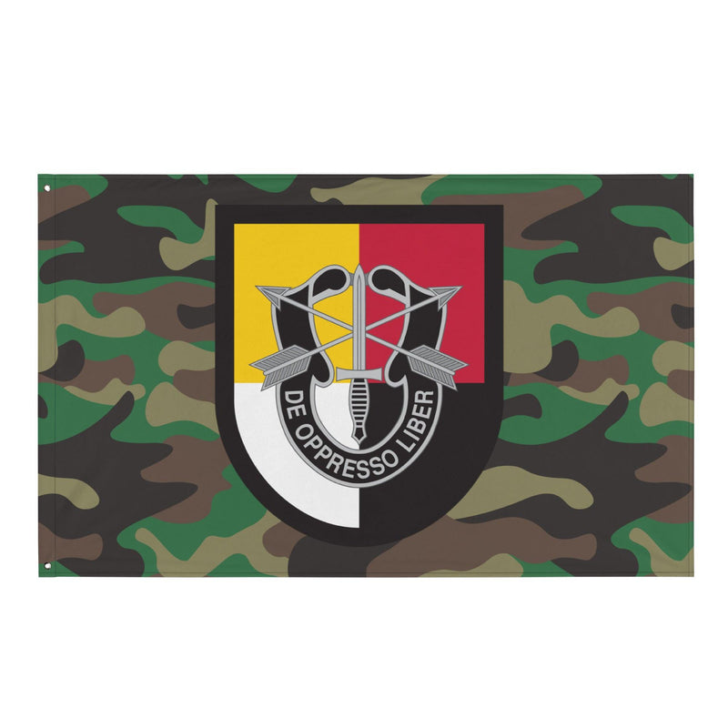 3rd Special Forces Group (3rd SFG) Woodland Camo Flag