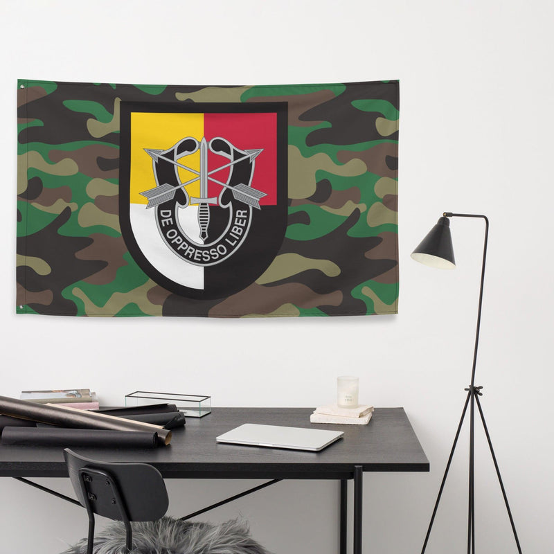 3rd Special Forces Group (3rd SFG) Woodland Camo Flag