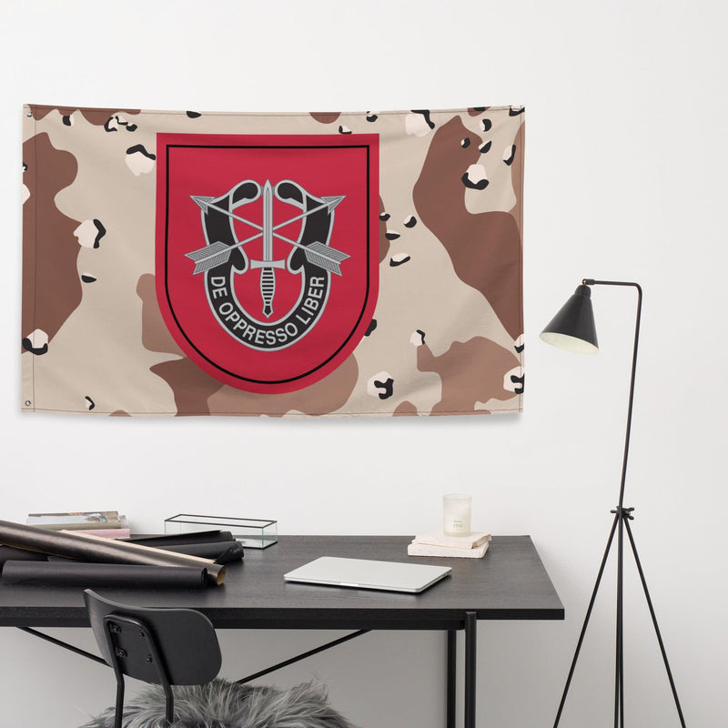 7th SFG (A) Chocolate Chip Camo Flag