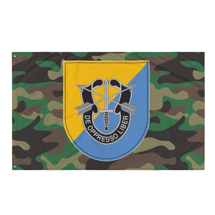 8th Special Forces Group (8th SFG) Woodland Camo Flag Tactically Acquired   