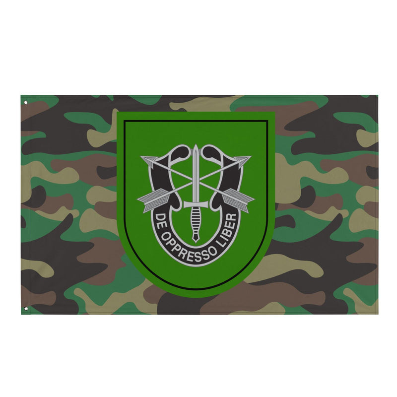 10th Special Forces Group (10th SFG) Woodland Camo Flag