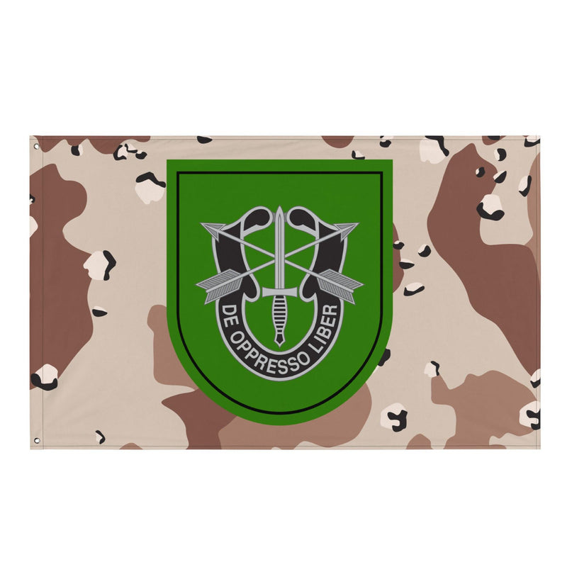 U.S. Army 10th SFG (A) Chocolate Chip Camo Flag