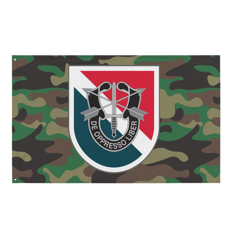 11th Special Forces Group (11th SFG) Woodland Camo Flag