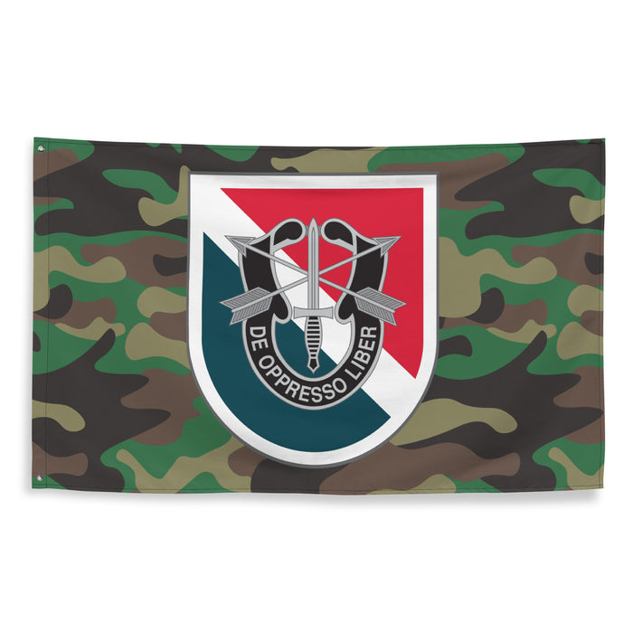 11th Special Forces Group (11th SFG) Woodland Camo Flag Tactically Acquired   