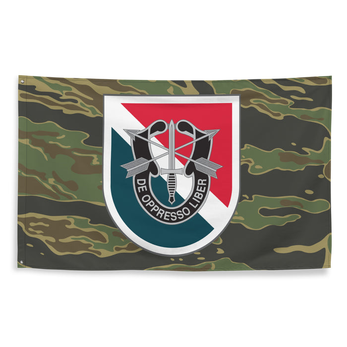 11th Special Forces Group (11th SFG) Tiger Stripe Camo Flag Tactically Acquired   