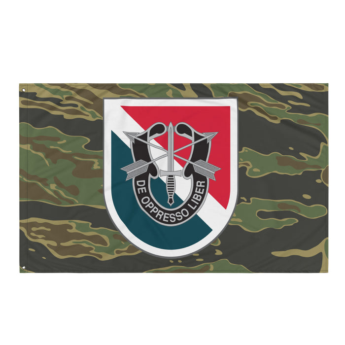 11th Special Forces Group (11th SFG) Tiger Stripe Camo Flag Tactically Acquired   