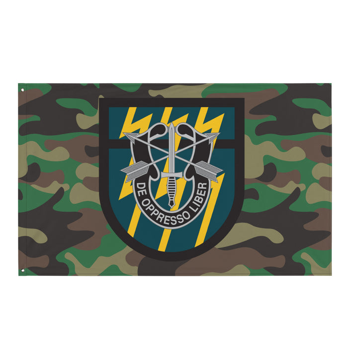 12th Special Forces Group (12th SFG) Woodland Camo Flag Tactically Acquired Default Title  